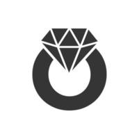 Brief Ö Diamant Logo Design. Schmuck Logo mit Diamant Symbol Vektor Vorlage