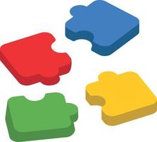 Puzzle-Vektor-Illustration auf einem Hintergrund. hochwertige Symbole. Vektorsymbole für Konzept und Grafikdesign. vektor