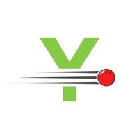 Initiale Brief y Bowling Logo. Bowling Ball Symbol Vektor Vorlage