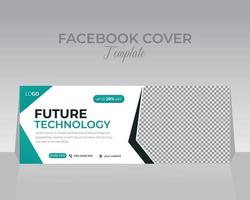 Technologie Facebook Startseite Vorlage Design vektor