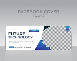 teknologi Facebook omslag mall design vektor