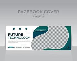 teknologi Facebook omslag mall design vektor