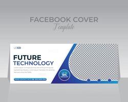 Technologie Facebook Startseite Vorlage Design vektor