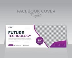 Technologie Facebook Startseite Vorlage Design vektor