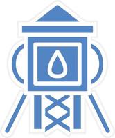 Wasserturm-Vektor-Icon-Design vektor