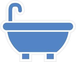 Badewanne-Vektor-Icon-Design vektor