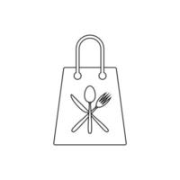 Mahlzeit Symbol Vektor. Restaurant Illustration unterzeichnen. speisen Symbol. Essen Logo. Koch markieren. vektor