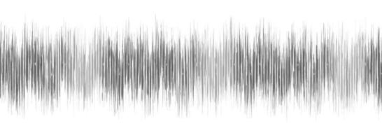 graue Schallwelle auf weißem Papierhintergrund, Erdbebenwellendiagrammkonzept, Entwurf für Bildung und Wissenschaft, Vektorillustration. vektor