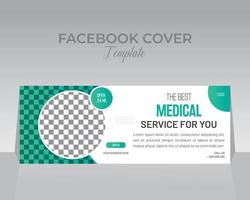 medizinisch oder Gesundheitswesen Facebook Startseite Vorlage Design vektor