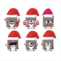 Santa claus Emoticons mit sperren Karikatur Charakter vektor