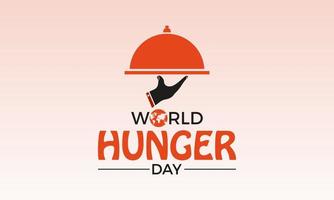 Welt Hunger Tag ist beobachtete jeder Jahr auf 28 .. dürfen. Vektor Illustration auf das Thema von Welt Hunger Tag Essen Verhütung und Bewusstsein Vektor Konzept.