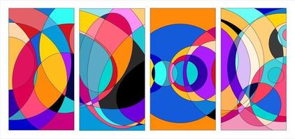 vektor färgglad abstrakt vätska och geometrisk psykedelisk bakgrund