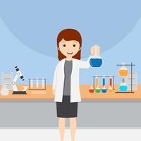 Weibliche Wissenschaftler-Vektor-Illustration