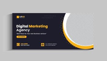 Social-Media-Cover und Web-Banner-Vorlage für digitales Marketing vektor