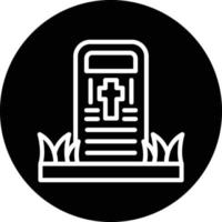 Friedhof-Vektor-Icon-Design vektor