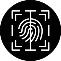 Fingerabdruck-Scanner-Vektor-Icon-Design vektor