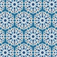 Vektor Blau Farbe islamisch abstrakt Muster