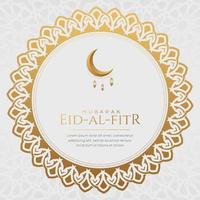 eid al fitr Feier Schöne Grüße Hintergrund mit Halbmond Mond und Ornamente vektor