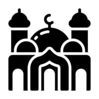 Moschee Glyphe Stil Symbol vektor