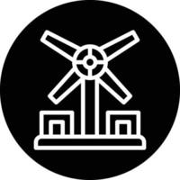 Windmühlen-Vektor-Icon-Design vektor