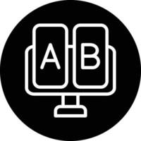 ab-Testvektor-Icon-Design vektor