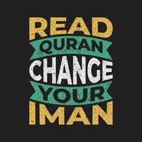 lesen Koran T-Shirt Design vektor