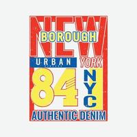 nyc Typografie T-Shirt Design vektor