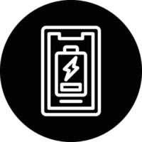 Handy, Mobiltelefon Batterie Vektor Symbol Design