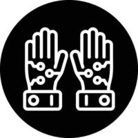 kabelgebundene Handschuhe Vektor-Icon-Design vektor