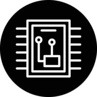 Mikrochip-Vektor-Icon-Design vektor