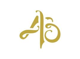 ab brev design logotyp logotyp ikon begrepp klassisk elegant stil vektor illustration.lämplig för några företag