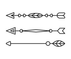 Pfeile Dekoration Strichzeichnungen Illustration vektor