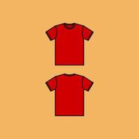leer T-Shirt Vorlagen. rot T-Shirt isoliert Hintergrund vektor