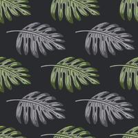 abstrakt exotisch Pflanze nahtlos Muster. botanisch Blatt Hintergrund. tropisch Muster, Palme Blätter Blumen- Hintergrund. vektor