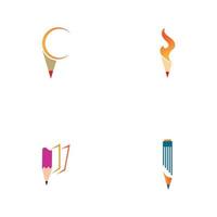 Bleistift Logo und Symbol Bilder Illustration Design vektor