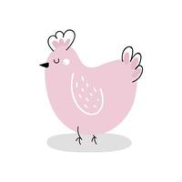 Ostern Huhn.flach Cartoon Vektor-Illustration vektor