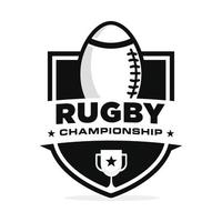 Rugby Logo Design Vektor Illustration