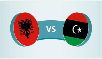 Albanien gegen Libyen, Mannschaft Sport Wettbewerb Konzept. vektor