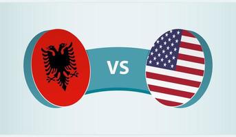 albania mot usa, team sporter konkurrens begrepp. vektor