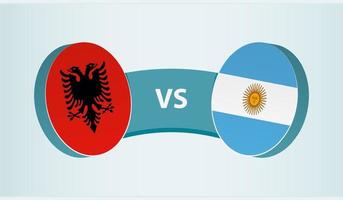 albania mot argentina, team sporter konkurrens begrepp. vektor