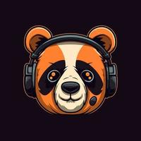 ein Logo von ein Pandas Kopf, entworfen im Esport Illustration Stil vektor