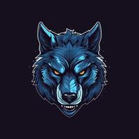 ein Logo von ein wütend Wolf Kopf, entworfen im Esport Illustration Stil vektor