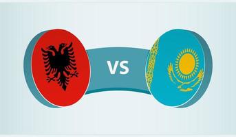 Albanien gegen Kasachstan, Mannschaft Sport Wettbewerb Konzept. vektor