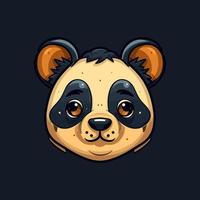 ein Logo von ein Panda Kopf, entworfen im Esport Illustration Stil vektor