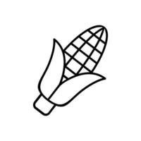 Mais Vektor Symbol. Vegetarier oder vegan Illustration Symbol. Gemüse Zeichen oder Logo.