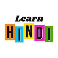 lernen Hindi indisch Sprache Wort Text Banner Design Vektor