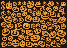 nettes Hintergrundmuster des glücklichen Halloween mit Kürbissen