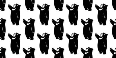 Bär nahtlos Muster Vektor Polar- Bär Panda isoliert Teddy Hintergrund Hintergrund