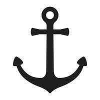 ankare vektor nautisk logotyp ikon havs hav hav båt illustration symbol grafisk