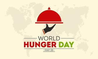 Welt Hunger Tag ist beobachtete jeder Jahr auf 28 .. dürfen. Vektor Illustration auf das Thema von Welt Hunger Tag Essen Verhütung und Bewusstsein Vektor Konzept.